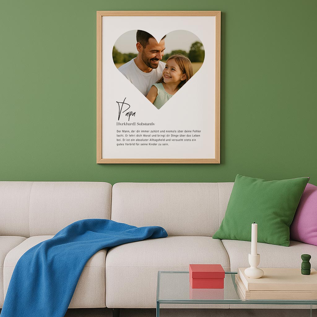 Papa-Poster mit Bild & liebevollem Text