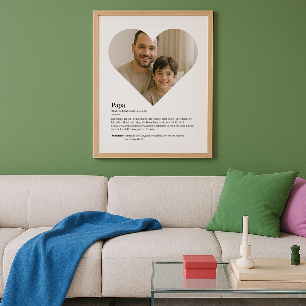 Poster mit Papa-Definition, Synonymen & Foto