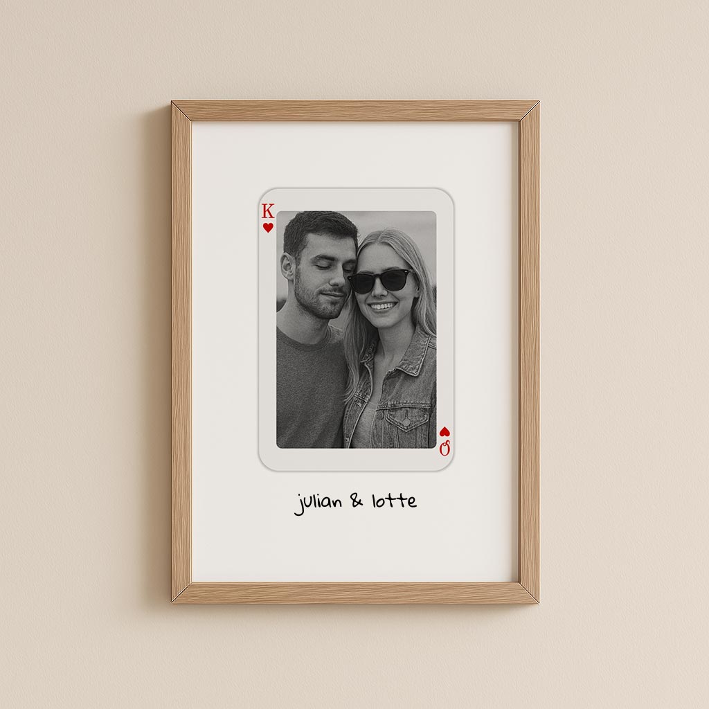 Fotoposter Playing Card – Spielkarten-Look mit Foto & persönlichem Text