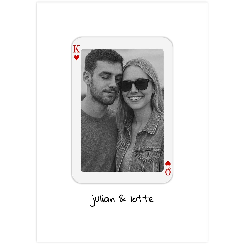 Fotoposter Playing Card – personalisiertes Poster mit Spielkarten-Design