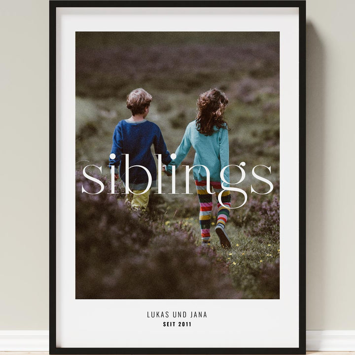 geschenk für geschwister poster