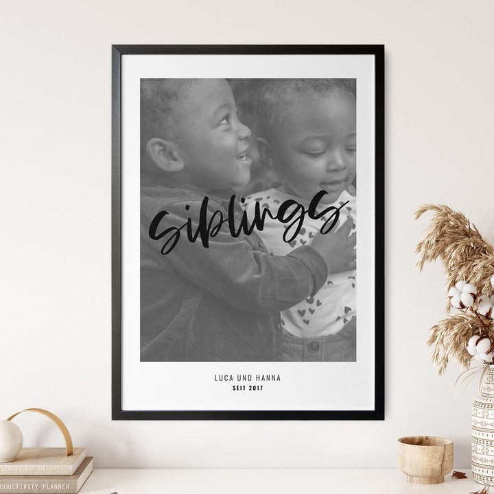 personalisiertes bruder schwester bild