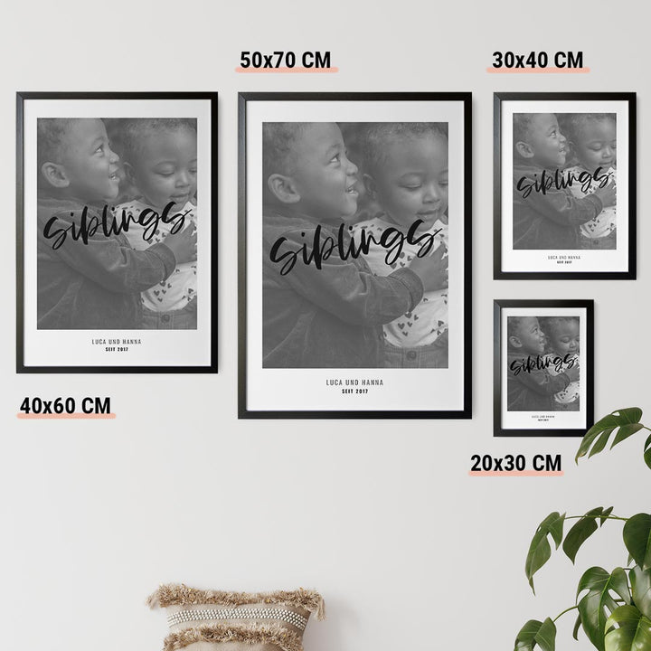 personalisiertes poster geschwister