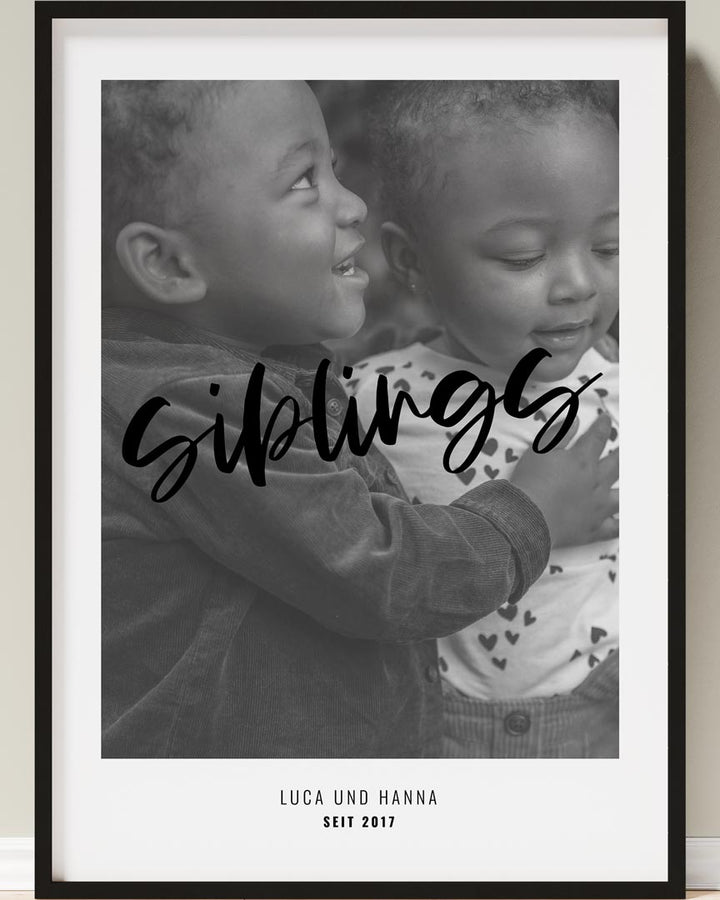 geschenkidee bruder schwester poster