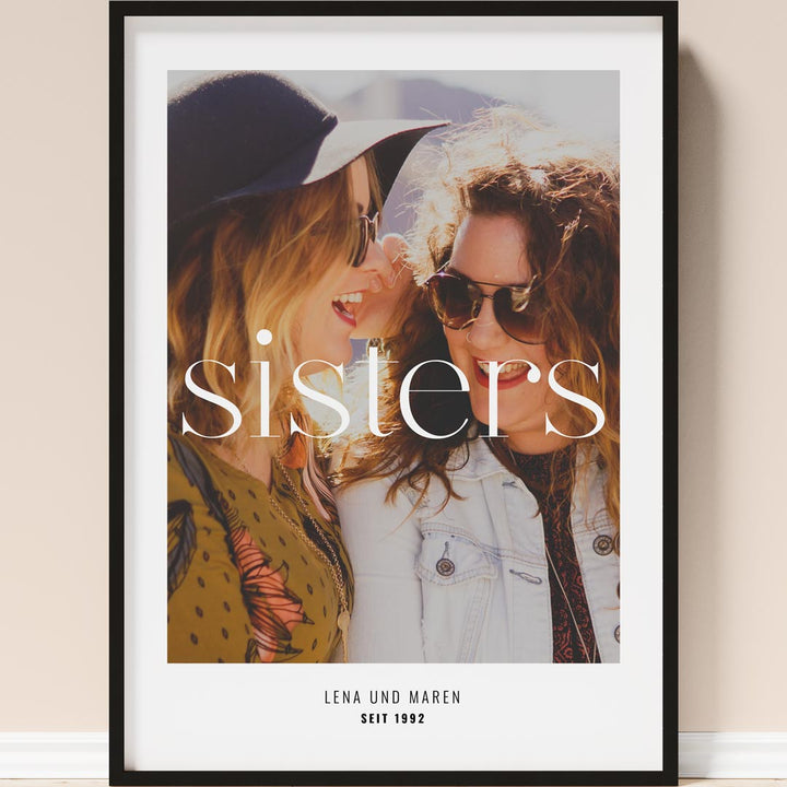 geschenk für schwester poster