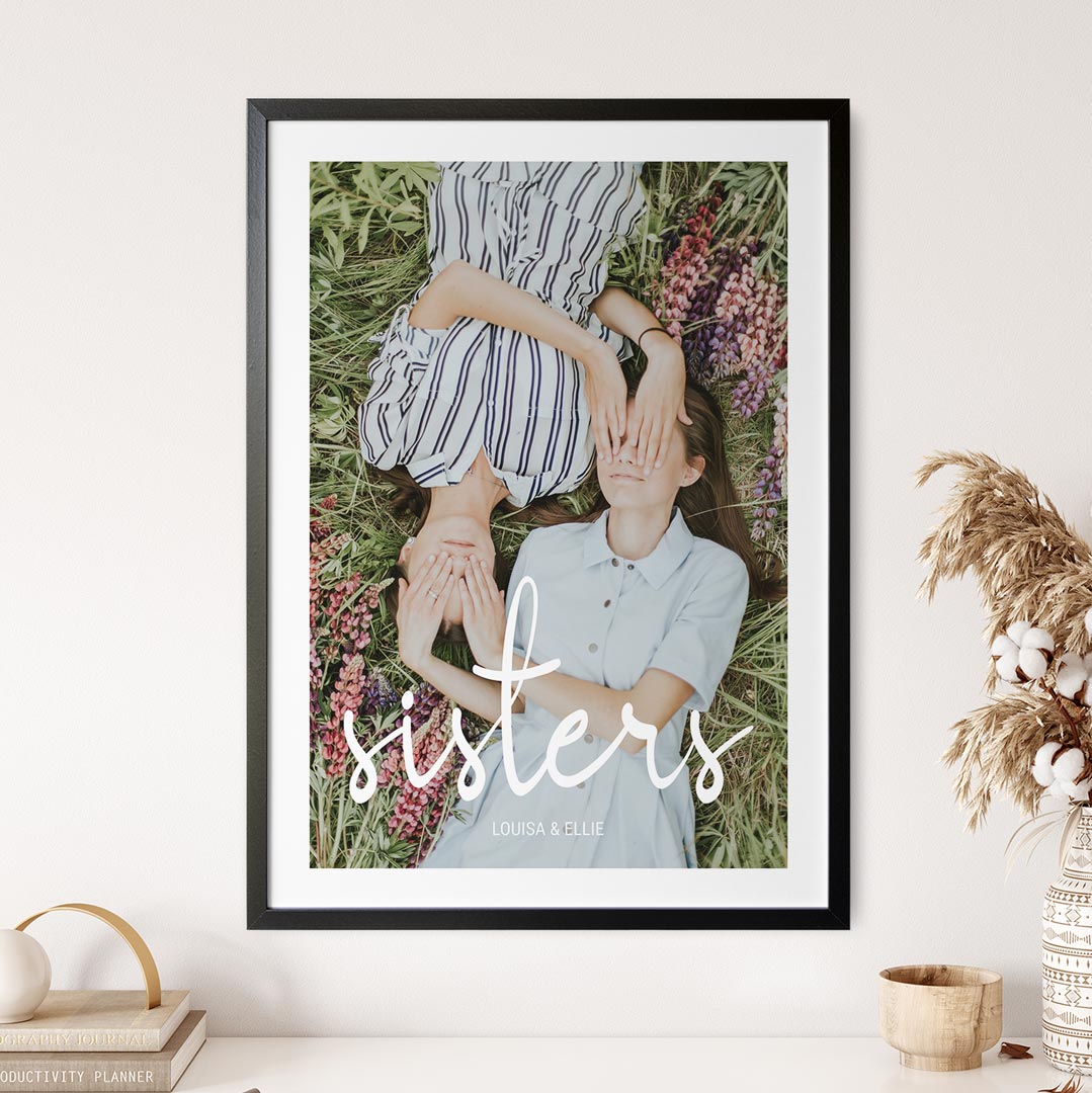 geschenk für schwester poster