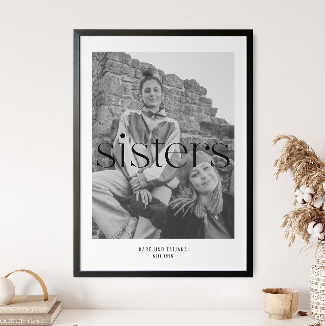 geschenk für schwester poster