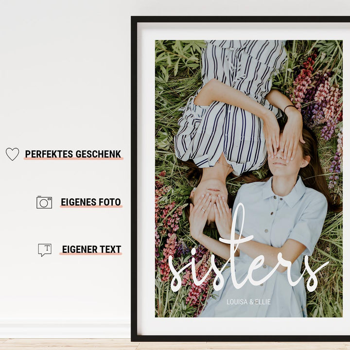 sisters geschenk poster