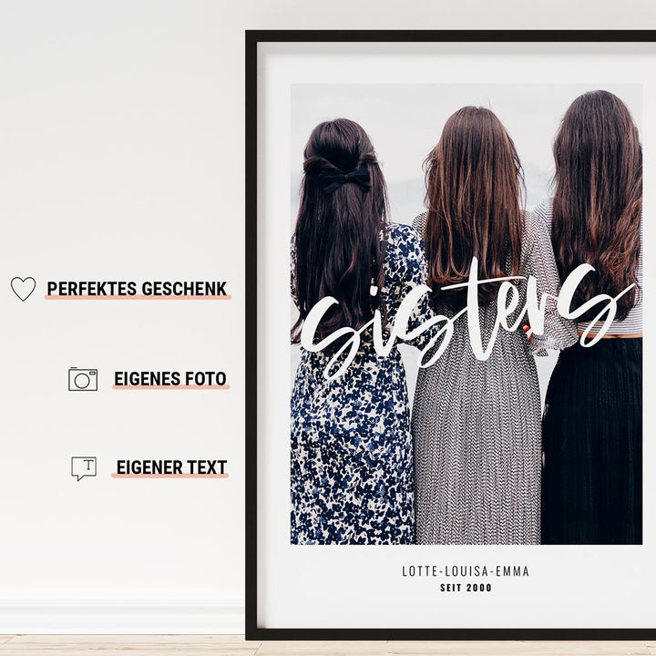 geschenkidee für die schwester poster