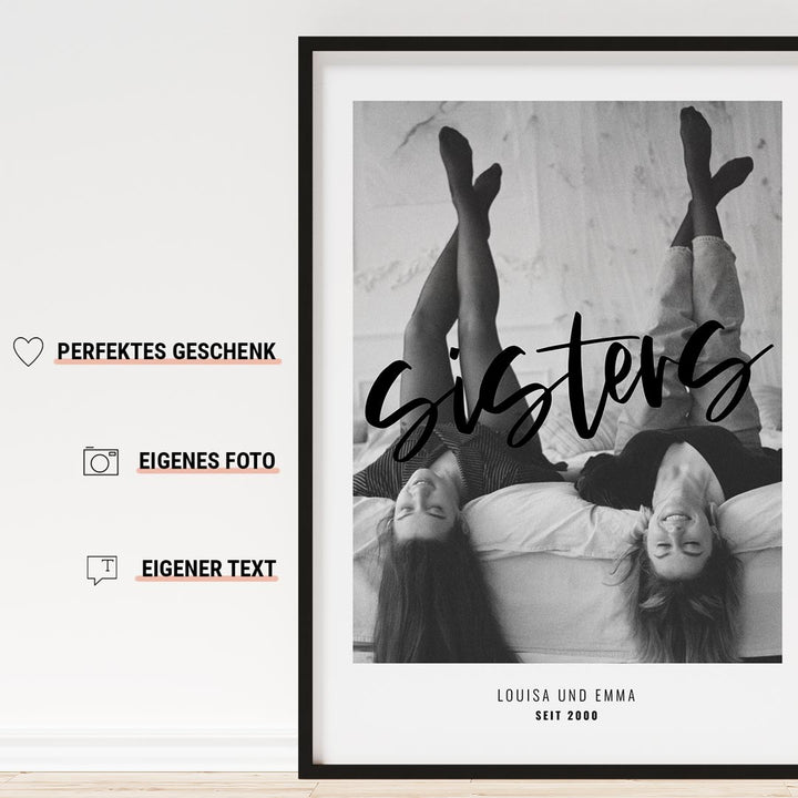 geschenkidee für schwester poster
