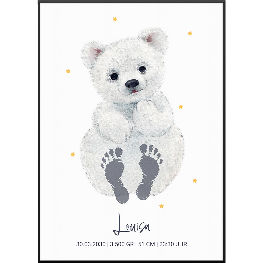 fußabdruck poster baby