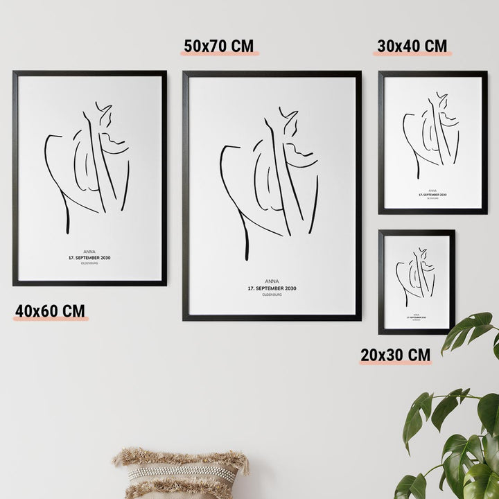 personalisiertes geschenk zur geburt poster