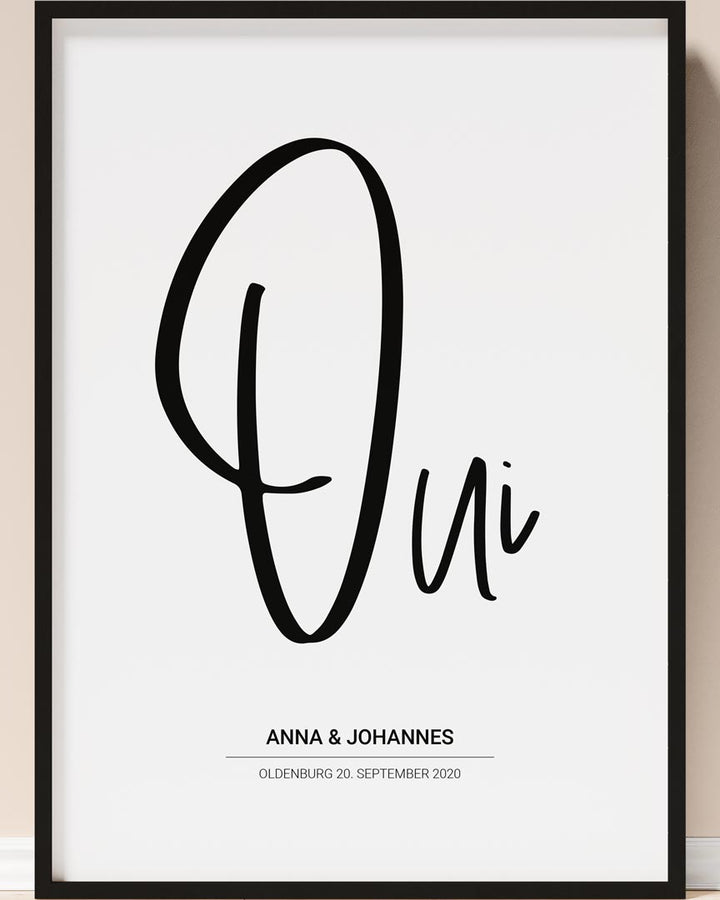 poster zur hochzeit personalisiert