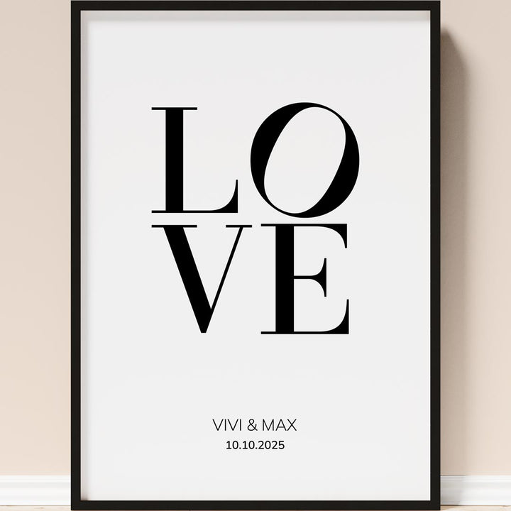 geschenk für freundin love poster