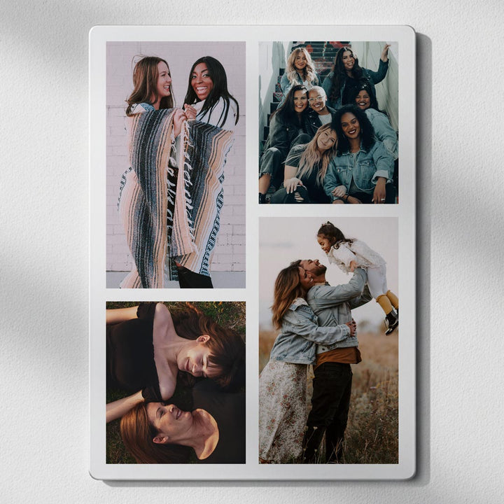 Metallposter Fotocollage 4 Photos