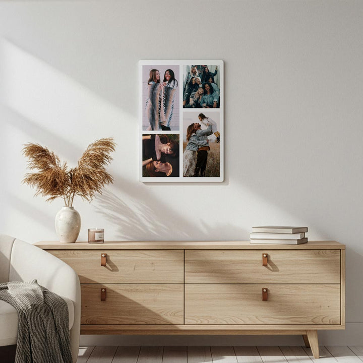 Metallposter Fotocollage 4 Photos