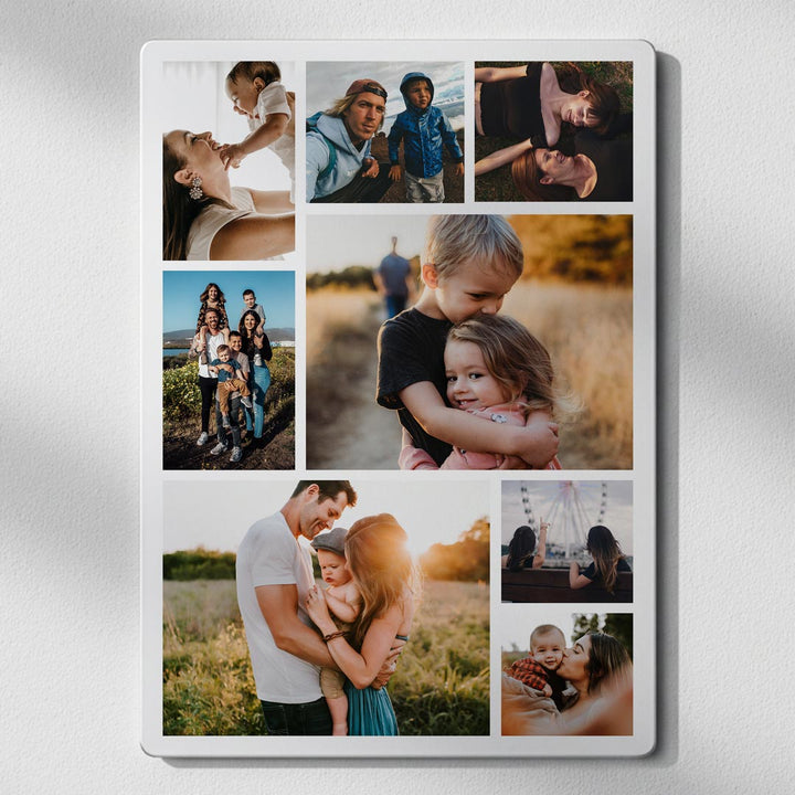 Metallposter Fotocollage 8 Photos