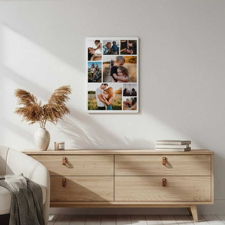 Metallposter Fotocollage 8 Photos