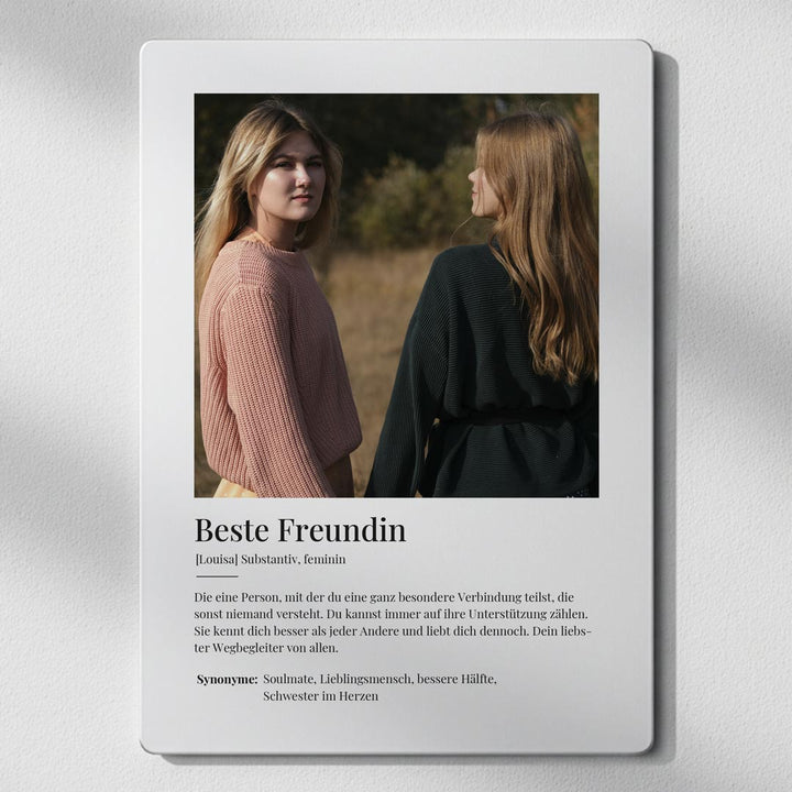 Metallposter Definition Beste Freundin