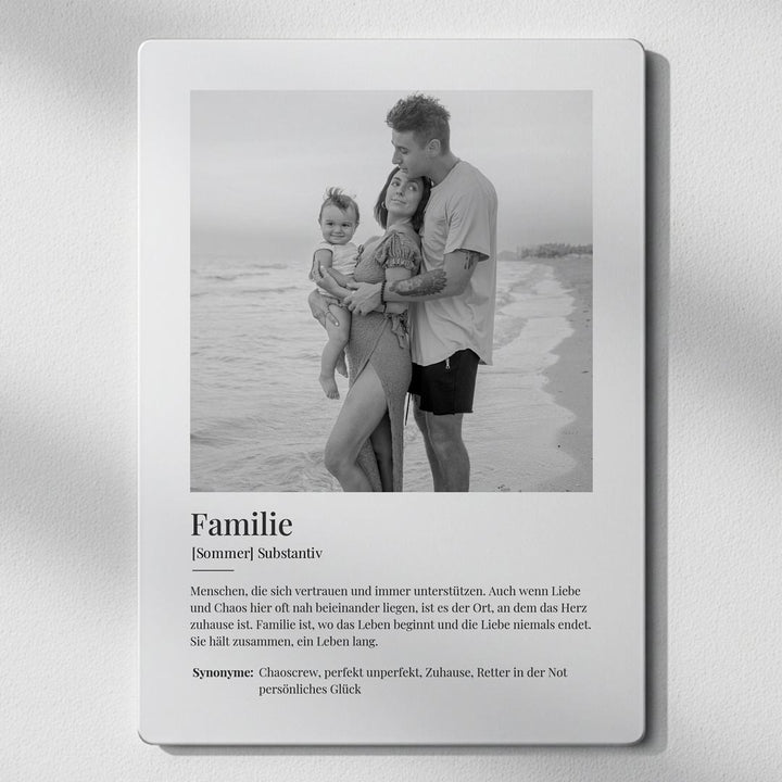 Metallposter Definition Familie