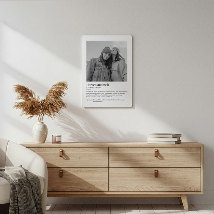 Metallposter Definition Herzensmensch