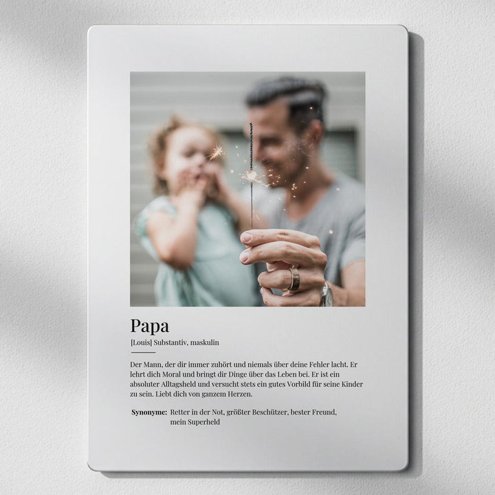 Metallposter Definition Papa