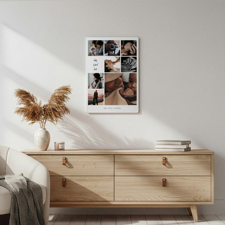 Metallposter Fotocollage Family No1