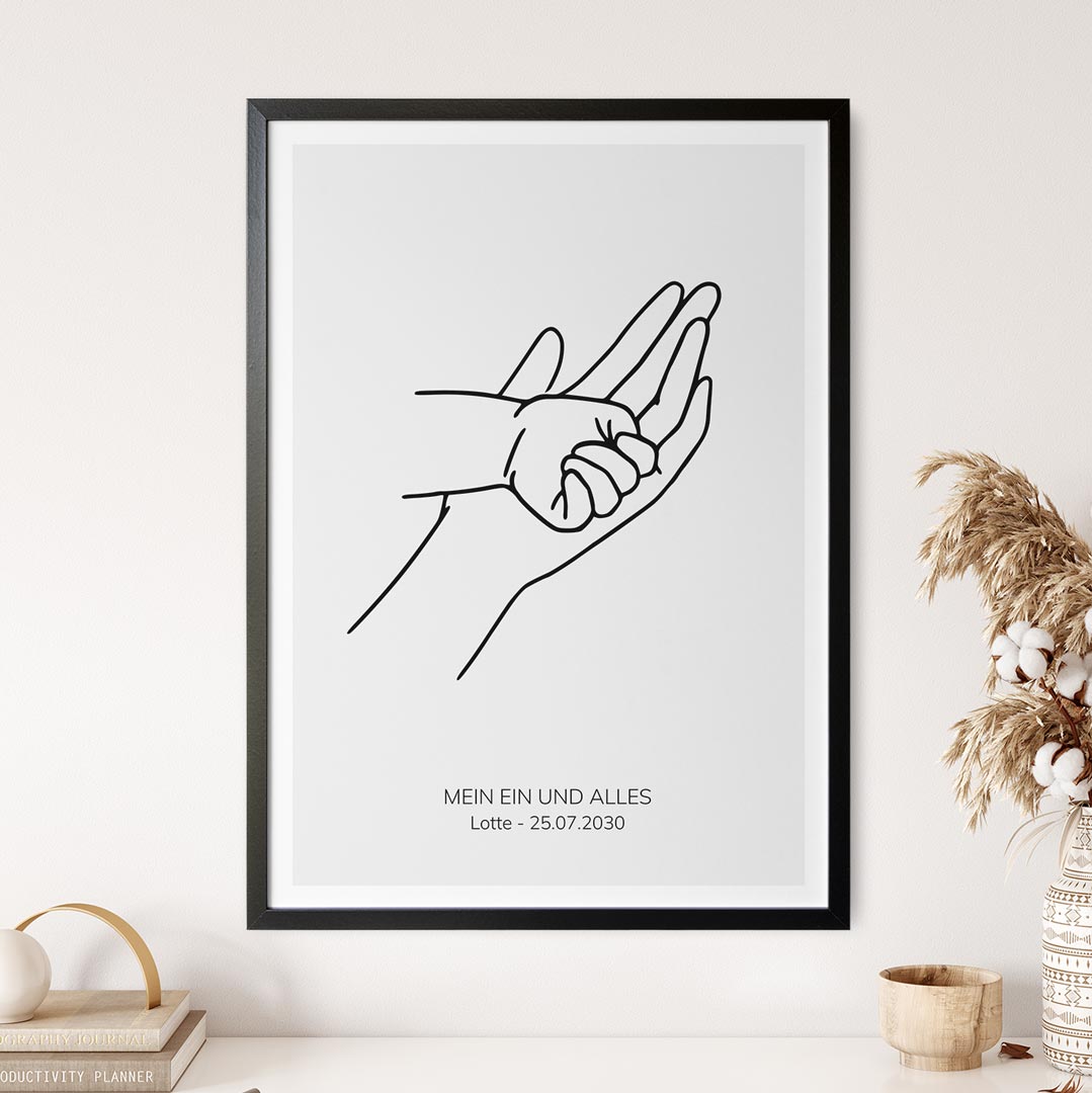 personalisiertes mama tochter poster