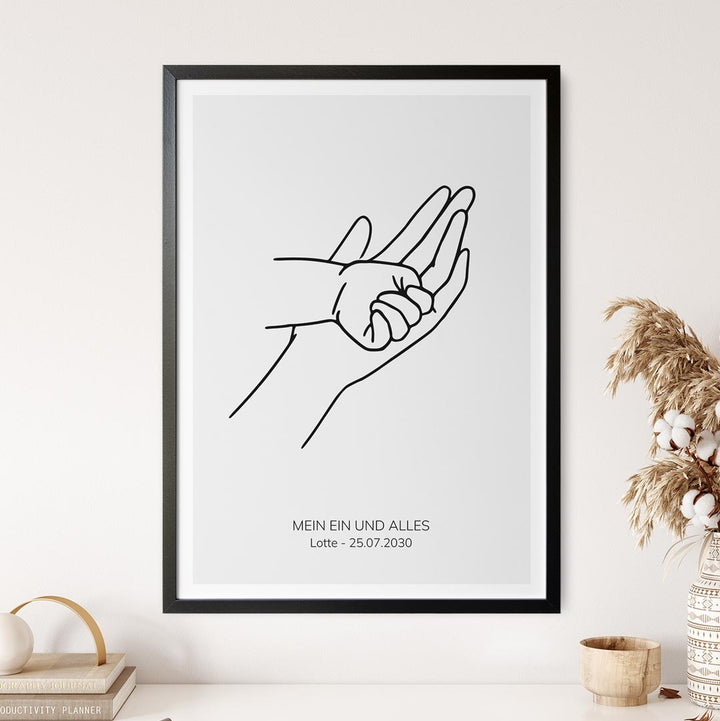 personalisiertes mama tochter poster