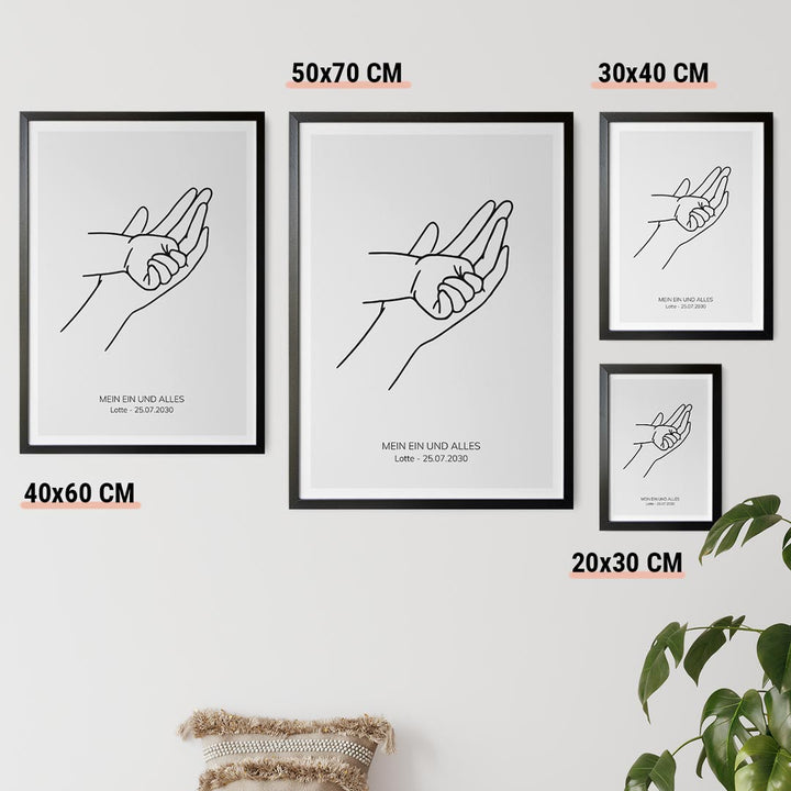 personalisiertes mama kind poster