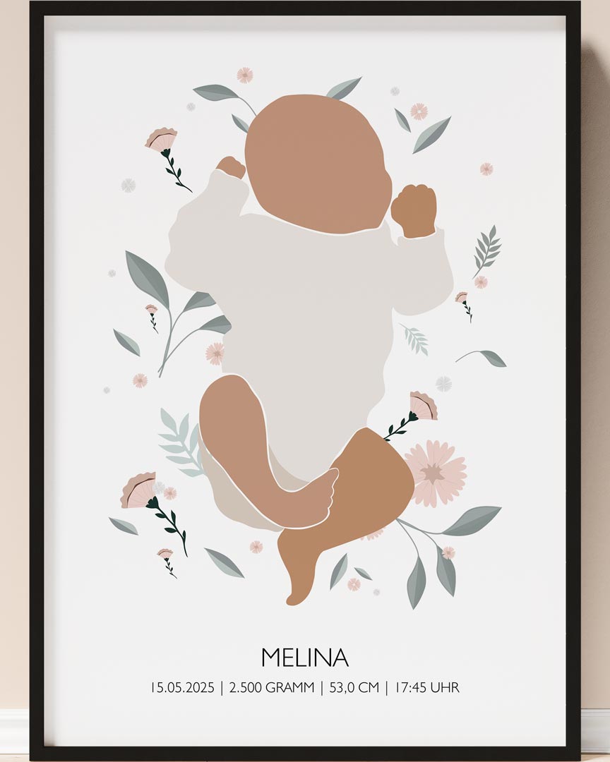 geschenk geburt poster