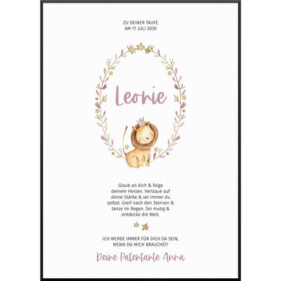 personalisiertes geschenk zur taufe poster