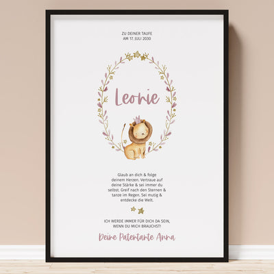 patenbrief poster geschenk zur taufe