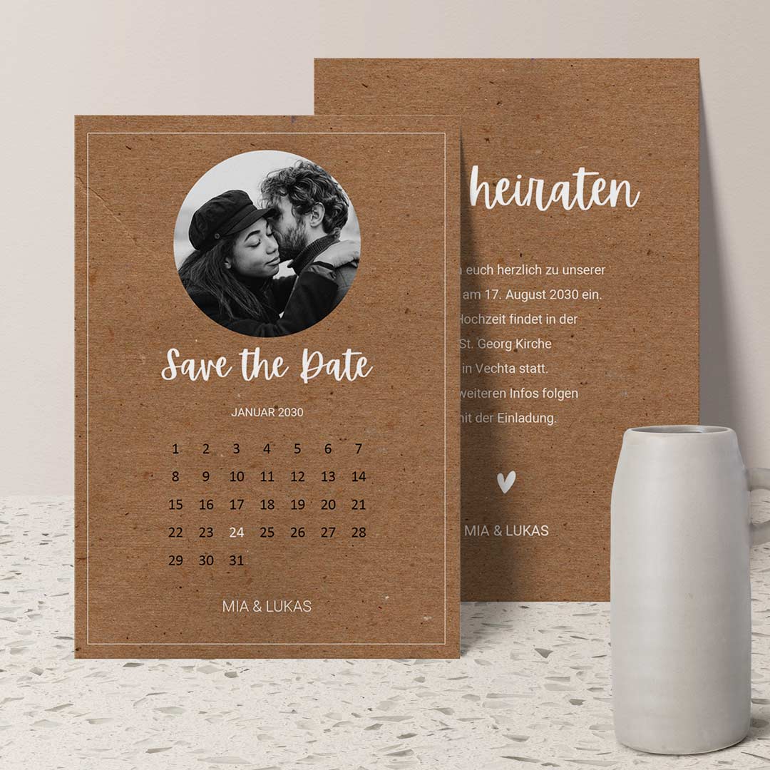 Save-the-Date Karte 'Kalender'