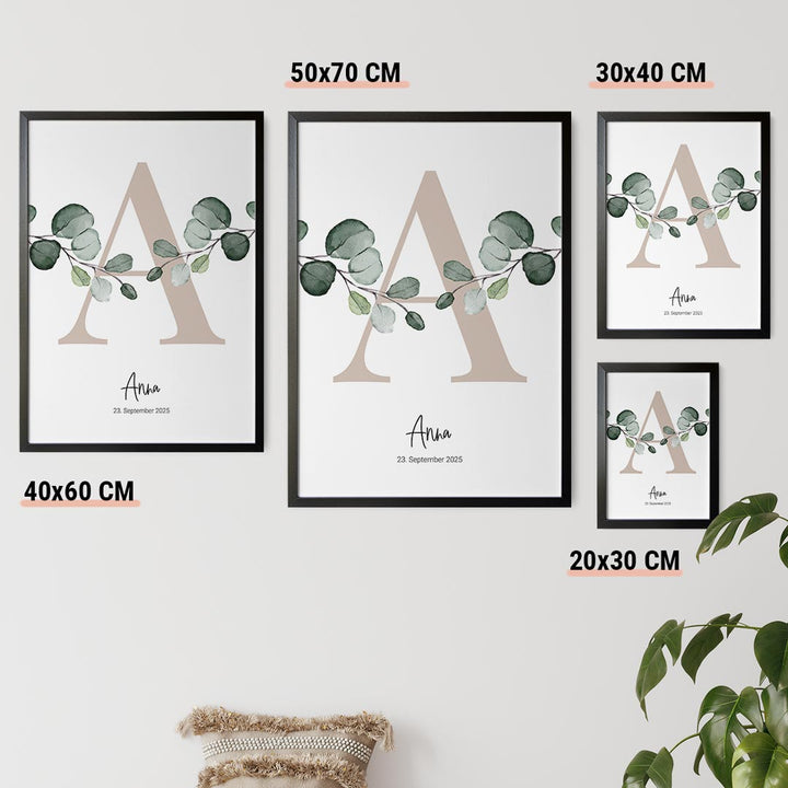 geschenkidee geburt namen poster