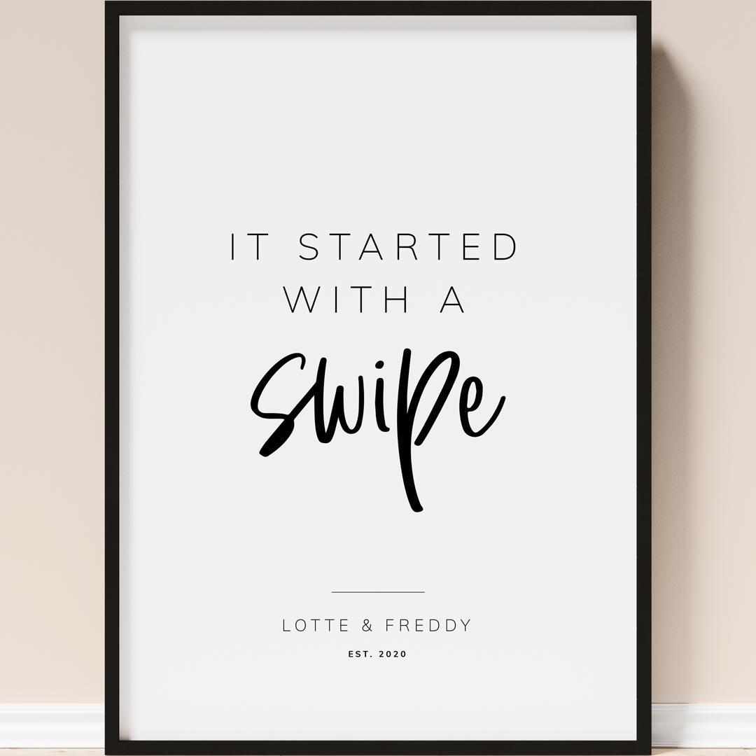 it started with a swipe poster