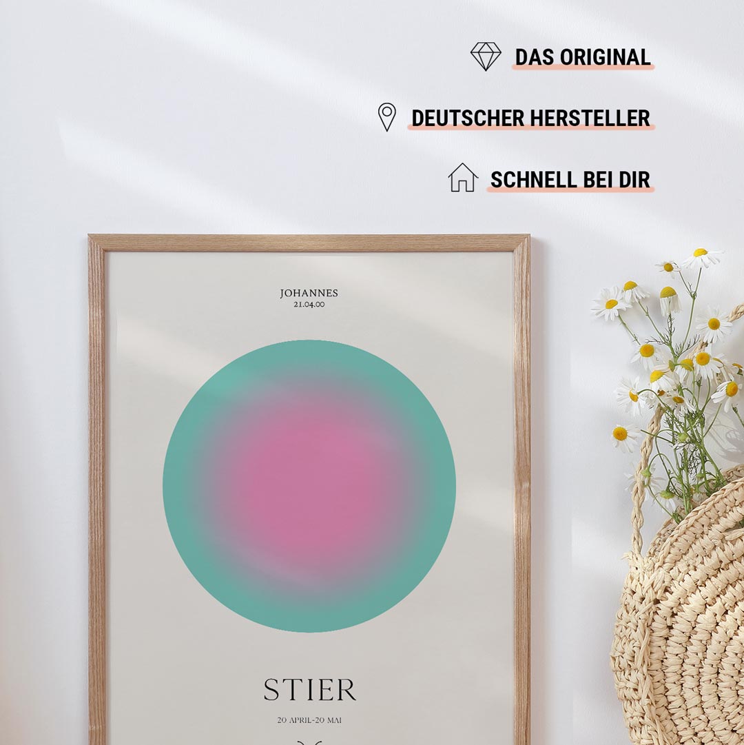 sternzeichen aura poster gestalten