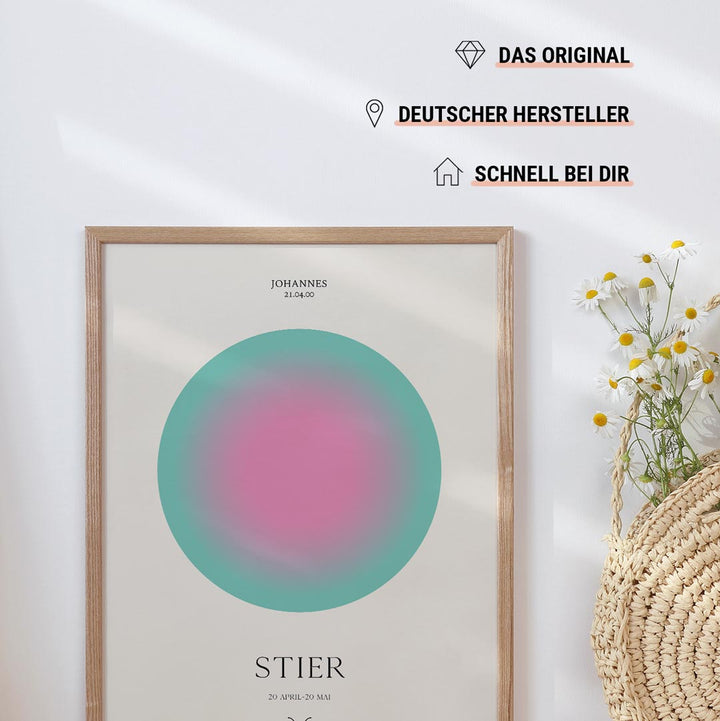 sternzeichen aura poster gestalten