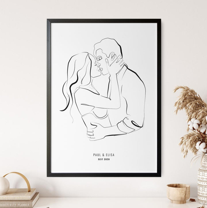line art poster personalisiert