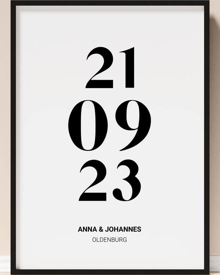 datum poster hochzeit