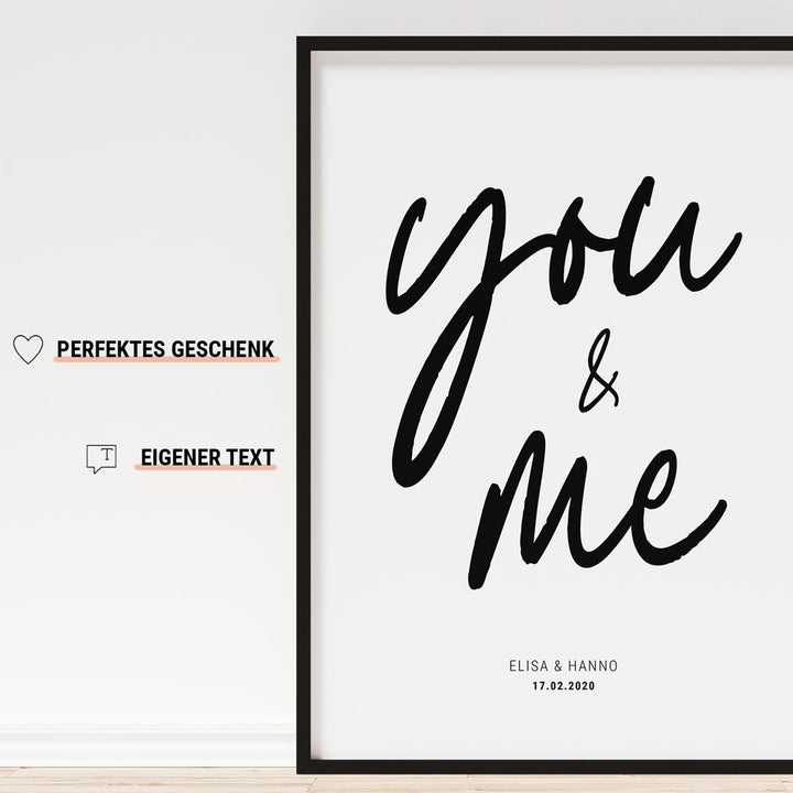 you and me partner poster