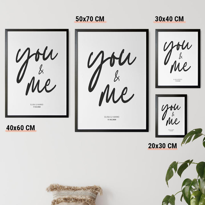 partner bild you and me personalisiert