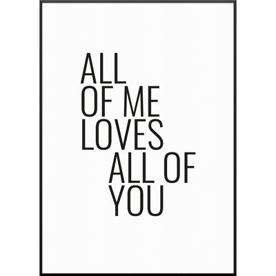 quote typografie poster all of me