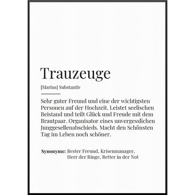 geschenk trauzeuge definition poster