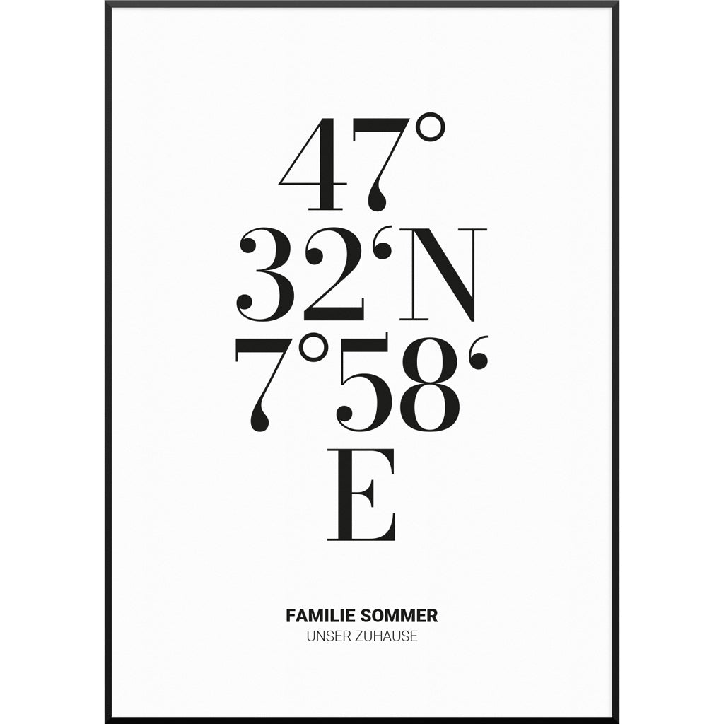 myfamposter koordinaten poster personalisiert