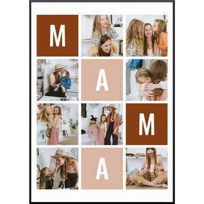 fotocollage geschenk fuer mama poster myfamposter