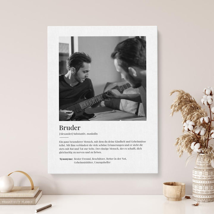 personalisierte leinwand definition bruder