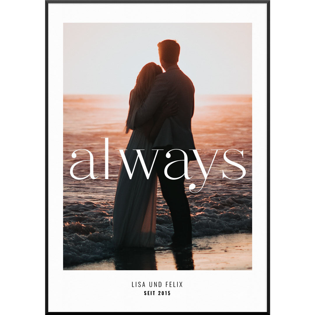 fotoposter pärchen hochzeit geschenk personalisierbar