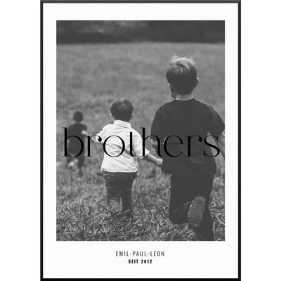 fotoposter brothers brüder geschenk bruder
