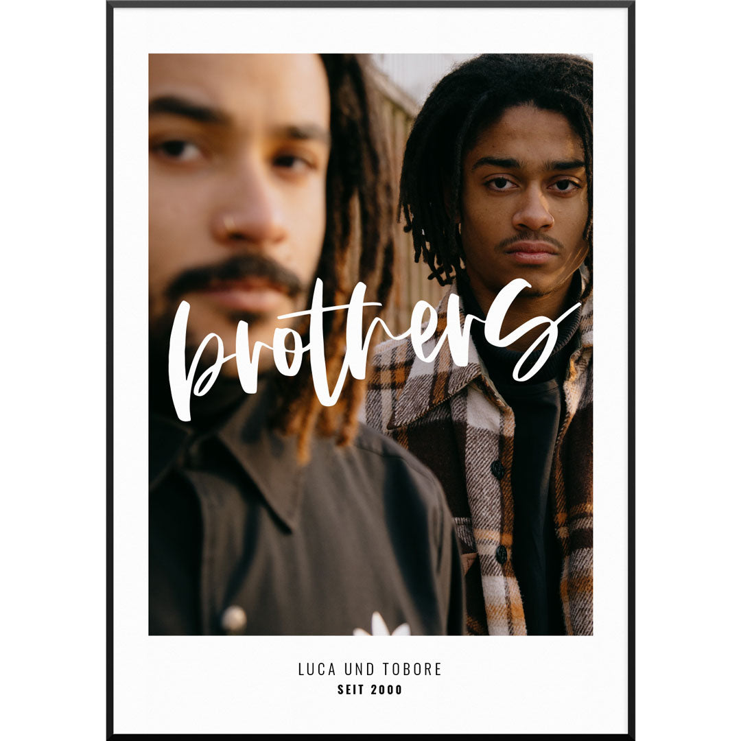 poster brüder fotoposter geschenk bruder